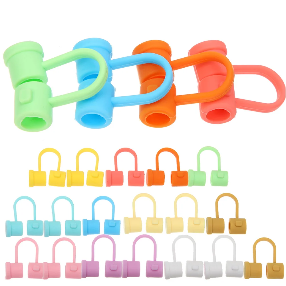 

30 Pcs Straw Stopper Reusable Tips Covers Silicone Plastic Tumblers Drinking Glasses End Colored Straws Tow Bar
