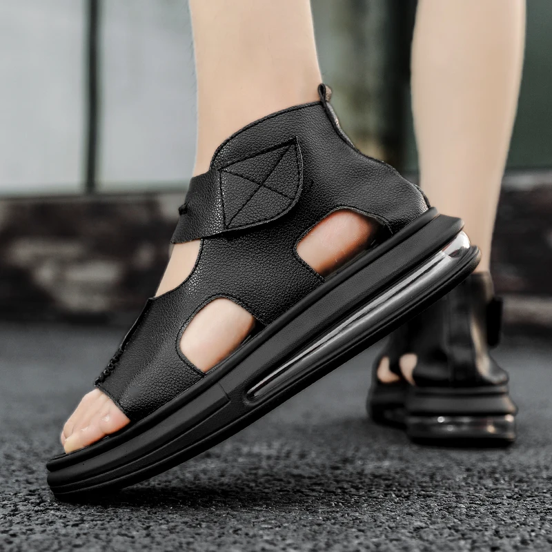 Сандалии мужские с воздушной подушкой микрофибра кожа Нескользящие