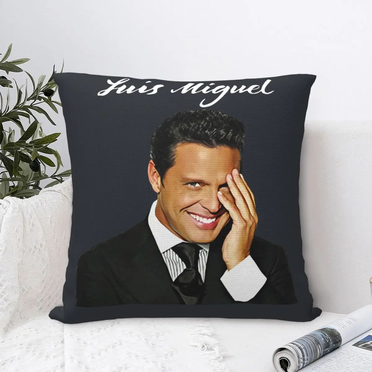 

Luis Miguel Singer To Smile In printing pillow suit living room sofa cushion skin velvet bed supplies office pillowcase