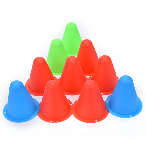 

10 Pcs/lot Mark Cup Skateboard Football Soccer Rugby Speed Fitness Equipment Drill Space Marker Cones Slalom for Roller Skating