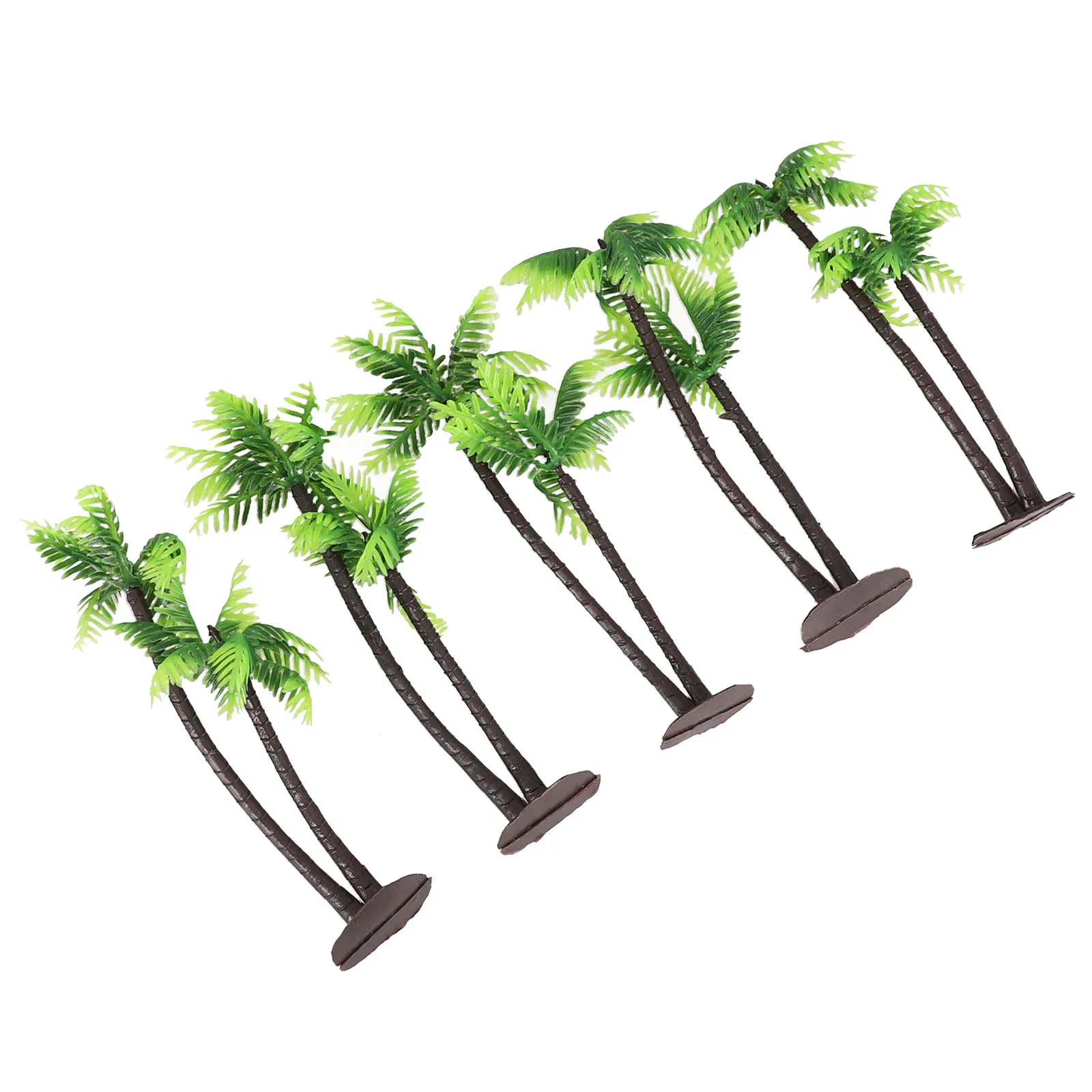 5 шт. пластиковая кокосовая пальма имитация бонсай поделки пейзаж для аквариума