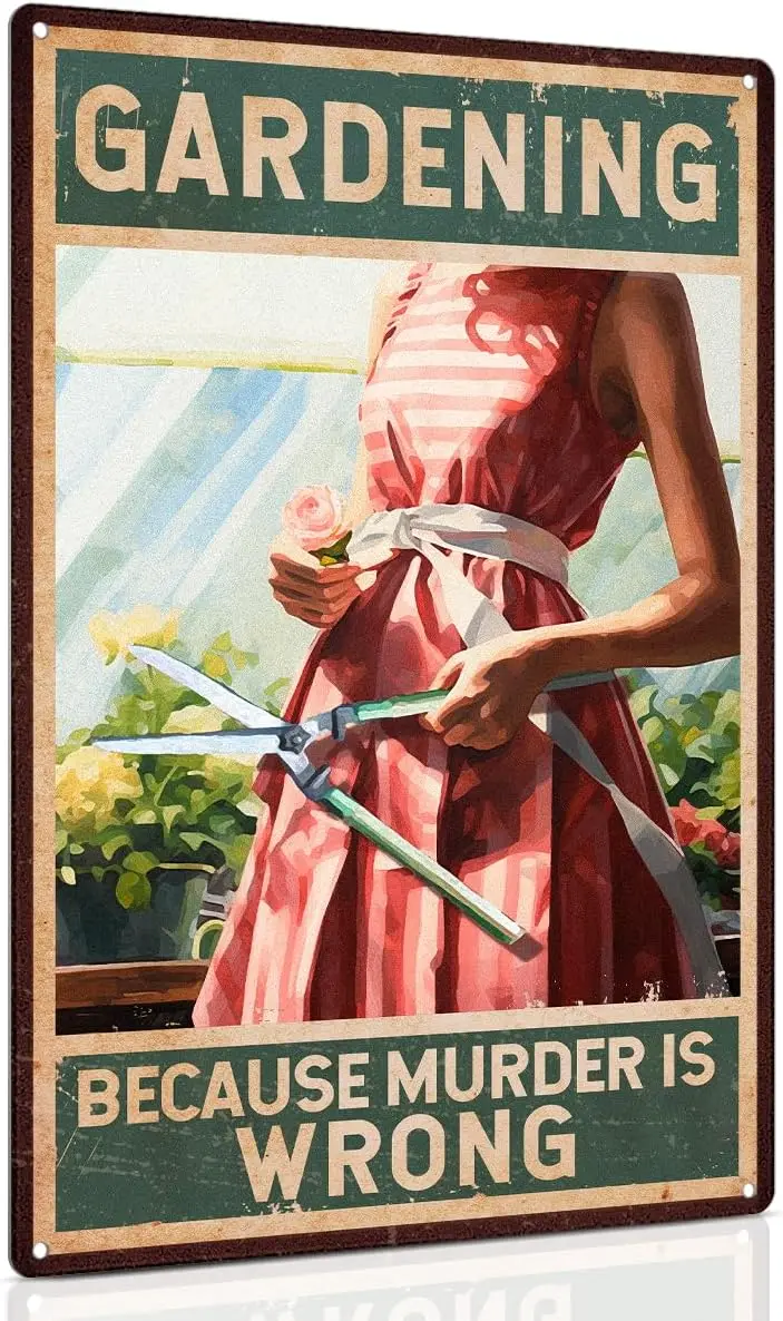 1p ALKB Забавный садовый декор винтажный подарок - потому что убийство неправильно