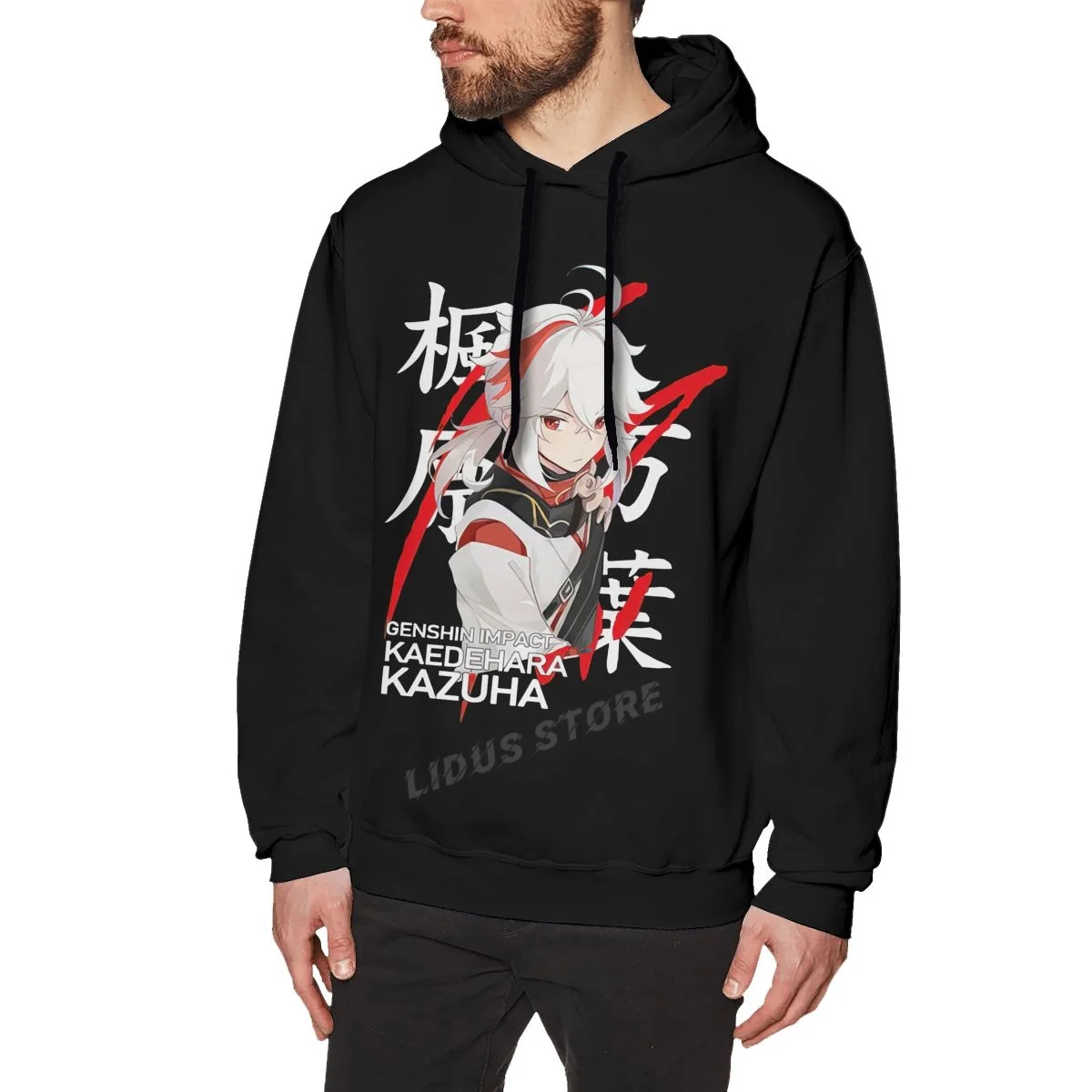 

Толстовка с капюшоном Genshin Impact kaedeхара KAZUHA, худи в стиле Харадзюку, креативная уличная одежда, 100% хлопковая уличная одежда, толстовки