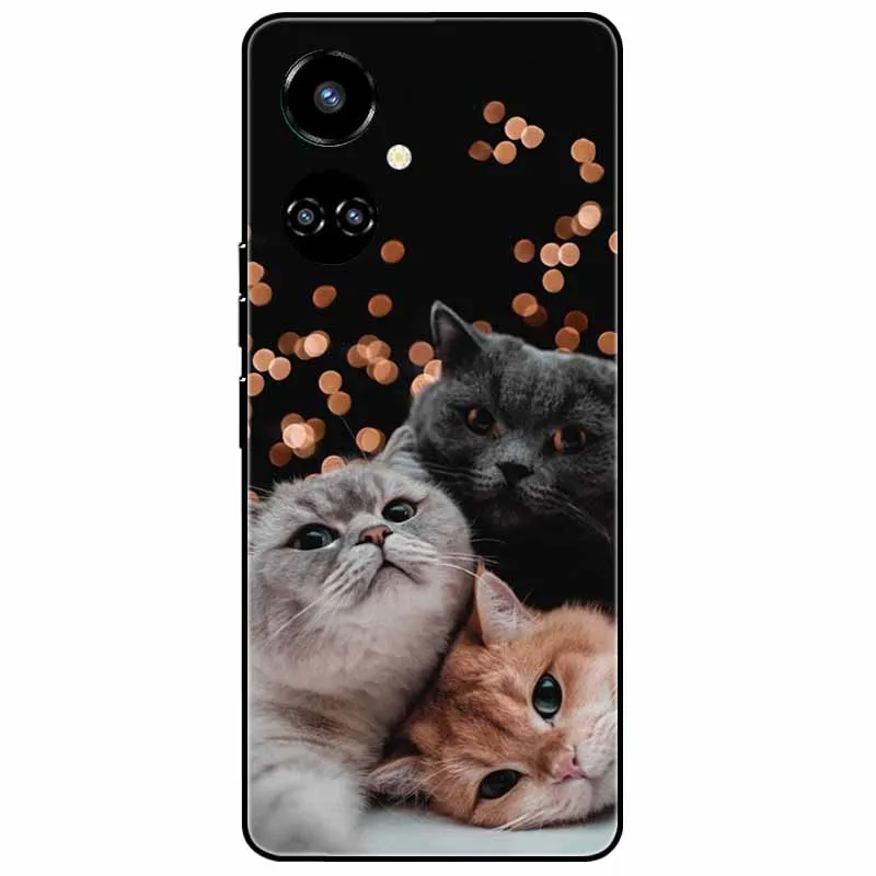 Для Tecno Camon 19 / Camon19 Neo чехол Мягкий силиконовый защитный из ТПУ для Pro 4G 5G черный