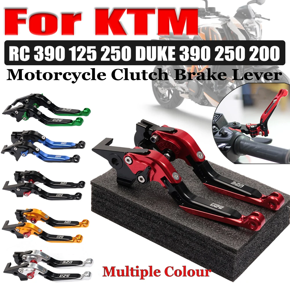 

For KTM RC125 RC250 RC390 DUKE 390 DUKE 125 200 Accessories Folding Extendable Brake Clutch Lever Parking Brake Levers Handle