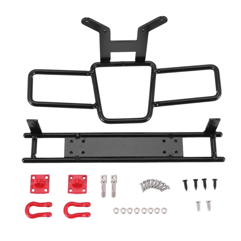 

For WPL D12 1/10 RC Car Drift Parts Metal Front & Rear Bumper Decor