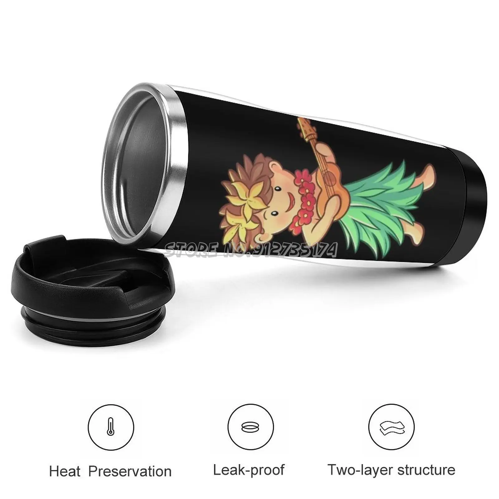 Hula Boy музыкальная дорожная чашка вакуумный изолированный Герметичный Термос