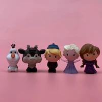 japanese version bulk q version frozen anime figure elsa anna princess olaf doll action figures model ornaments childrens toys