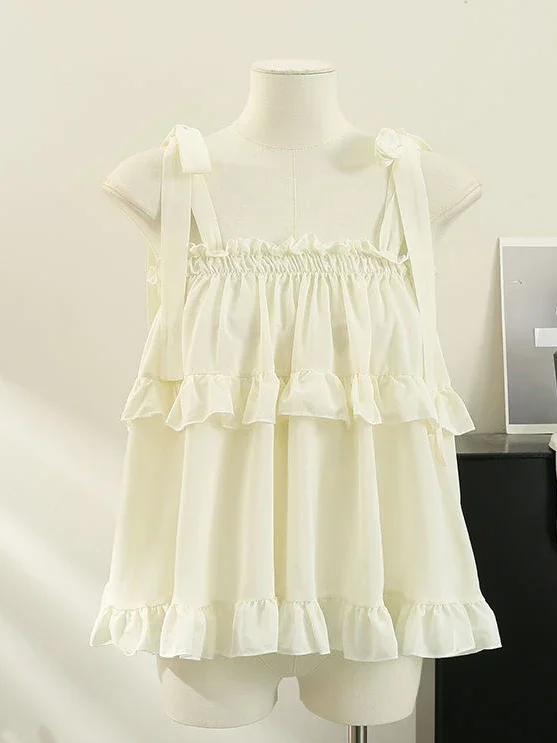 Майка с оборками для девочек