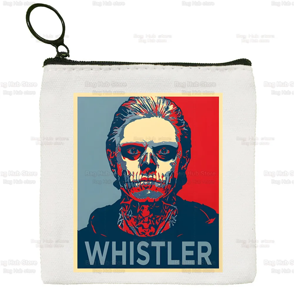 Evan Peters Skull Ahs Roanoke Canvas Coin Purse Coin Purse Collection Canvas Bag Small Wallet Zipper Key Bag Hand Gift