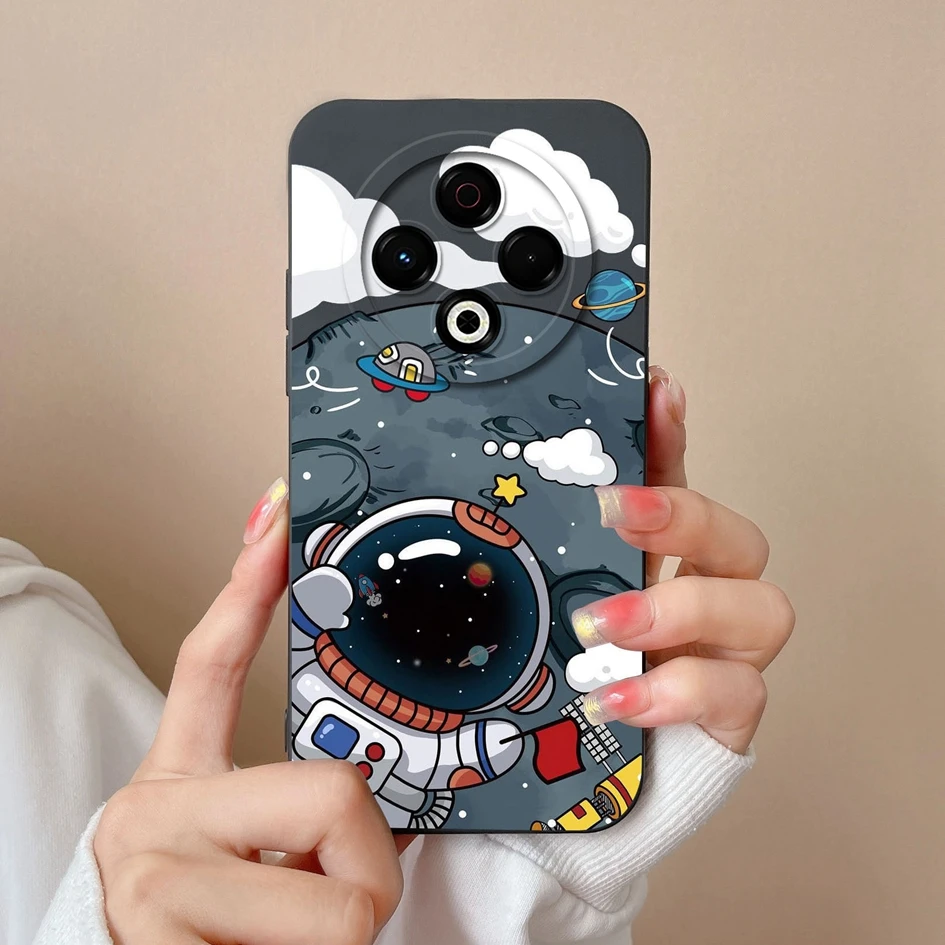 Чехлы для Tecno Spark 30 забавный чехол с астронавтом жидкий мягкий силиконовый