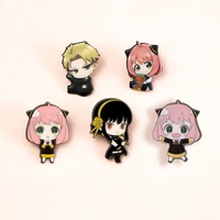 kawaii anime spy x family anime figure metal enamel pin brooch cute head lapel pin badge jewelry costume accessories
