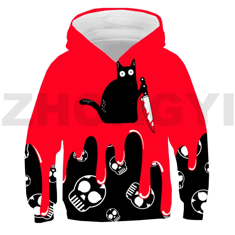 Худи детское оверсайз в стиле хип-хоп повседневная мультяшная толстовка с 3D