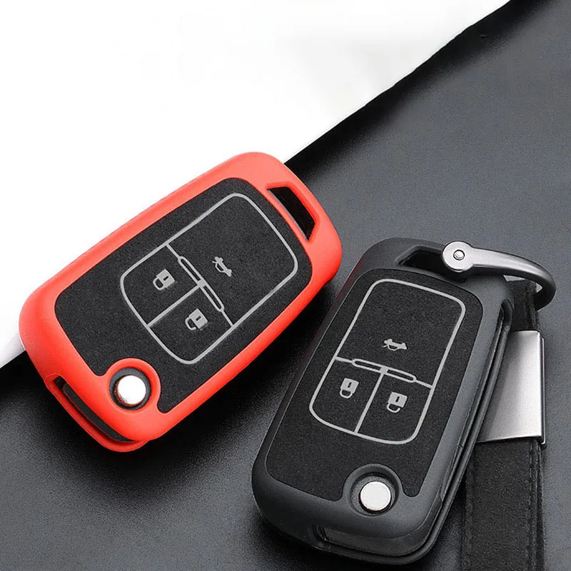 

Suede Leather Car Key Case For Buick Chevrolet Cruze Aveo Trax Opel Astra Corsa E H G Meriva Zafira C Antara J VAUXHALL Insignia