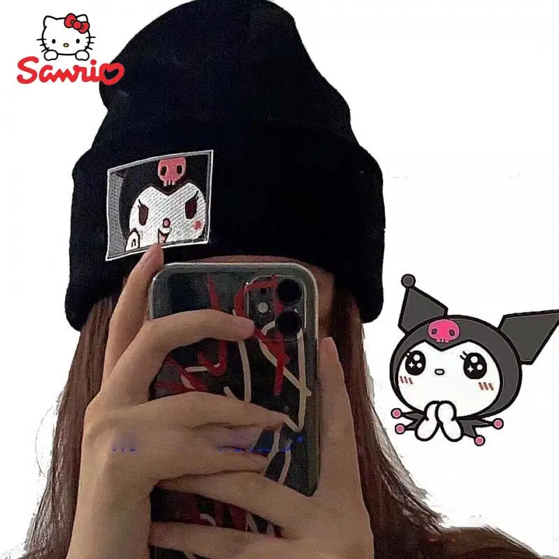 

Cute Hellokittys Knitted Hat Cartoon Sanrios Series Couples Cute Sweater Hat Sisters Winter Knitted Hat To Keep Warm
