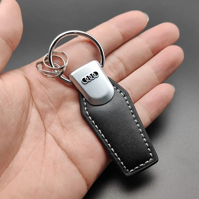 Автомобильный Стайлинг 3D металлическая + кожаная эмблема автомобильный брелок