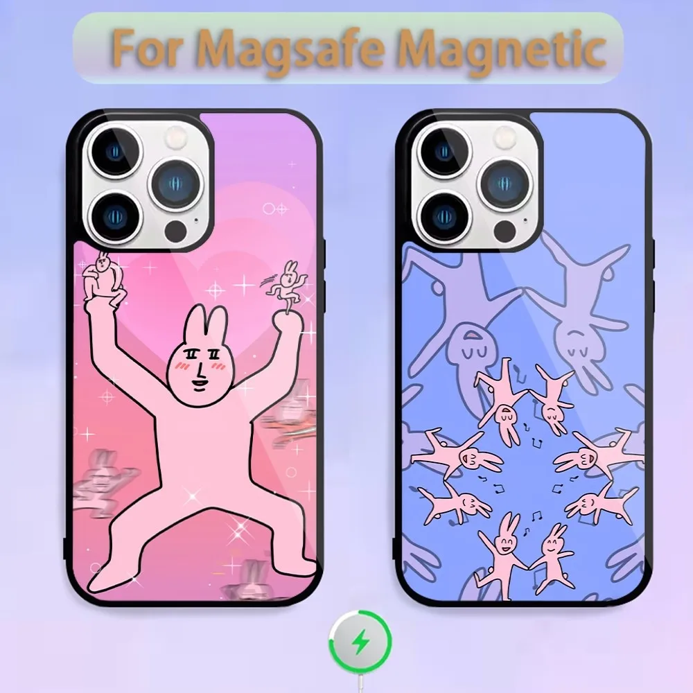 P-розовый чехол для телефона R-Rabbit Myfriend с забавным кроликом магнитной индуктивной