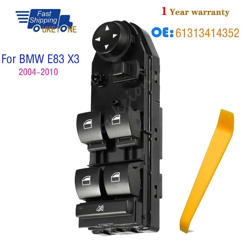 

61313414352 Для 2004 2005 2006 2007 2008 2009 2010 BMW E83 X3 LHD главный электрический подъемник со стороны водителя, кнопка переключения окон