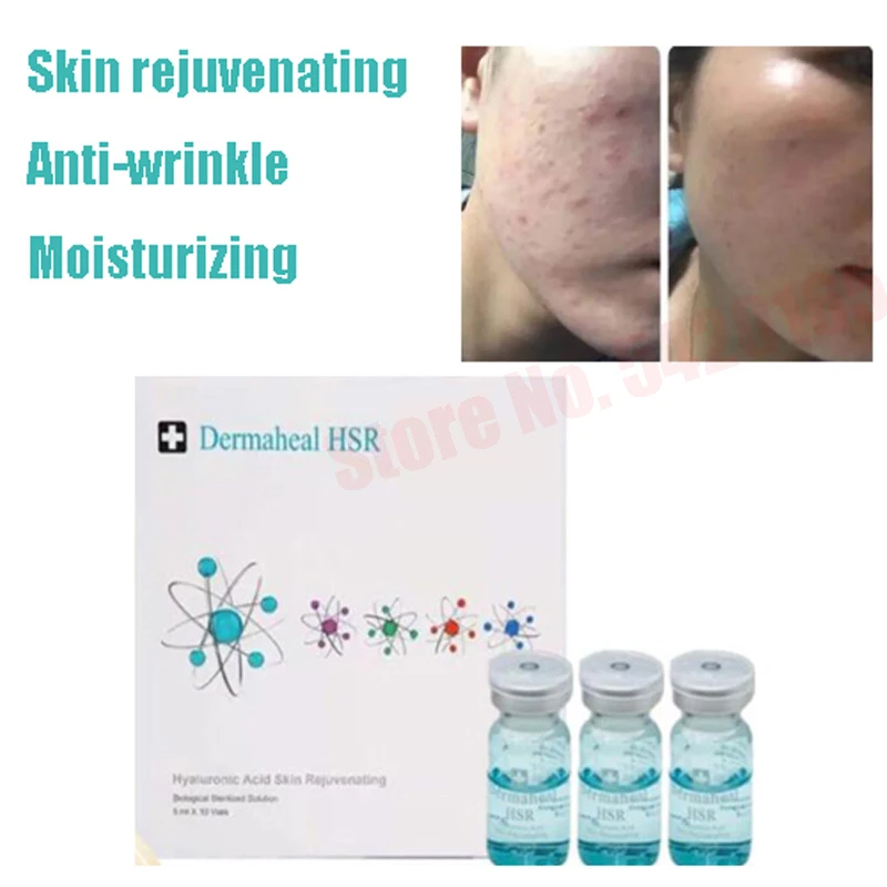 10 vials Dermaheal Hyaluronic Acid Ampoule Serum Anti-aging Freckle Skin Repair Bright For Dr Pen Microneedles Mesotherapy |