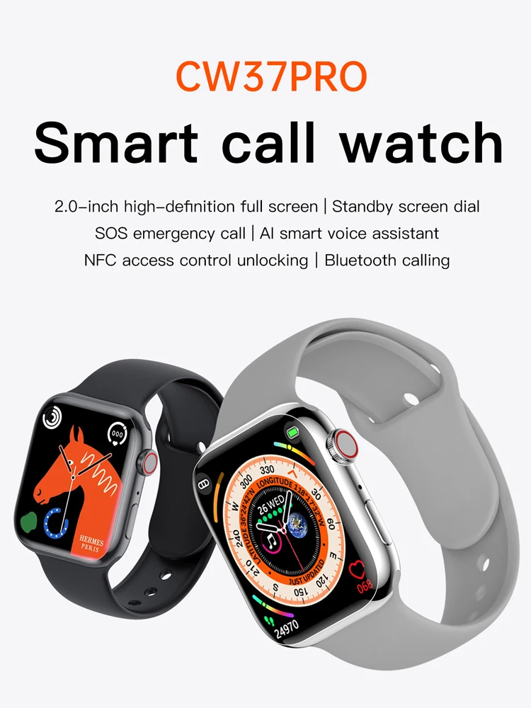

Умные часы CW37 Pro для мужчин и женщин, оригинальные Смарт-часы с Bluetooth, с вызовом, для HUAWEI, Xiaomi, Pk DT8, Ultra X8, DT7 Max