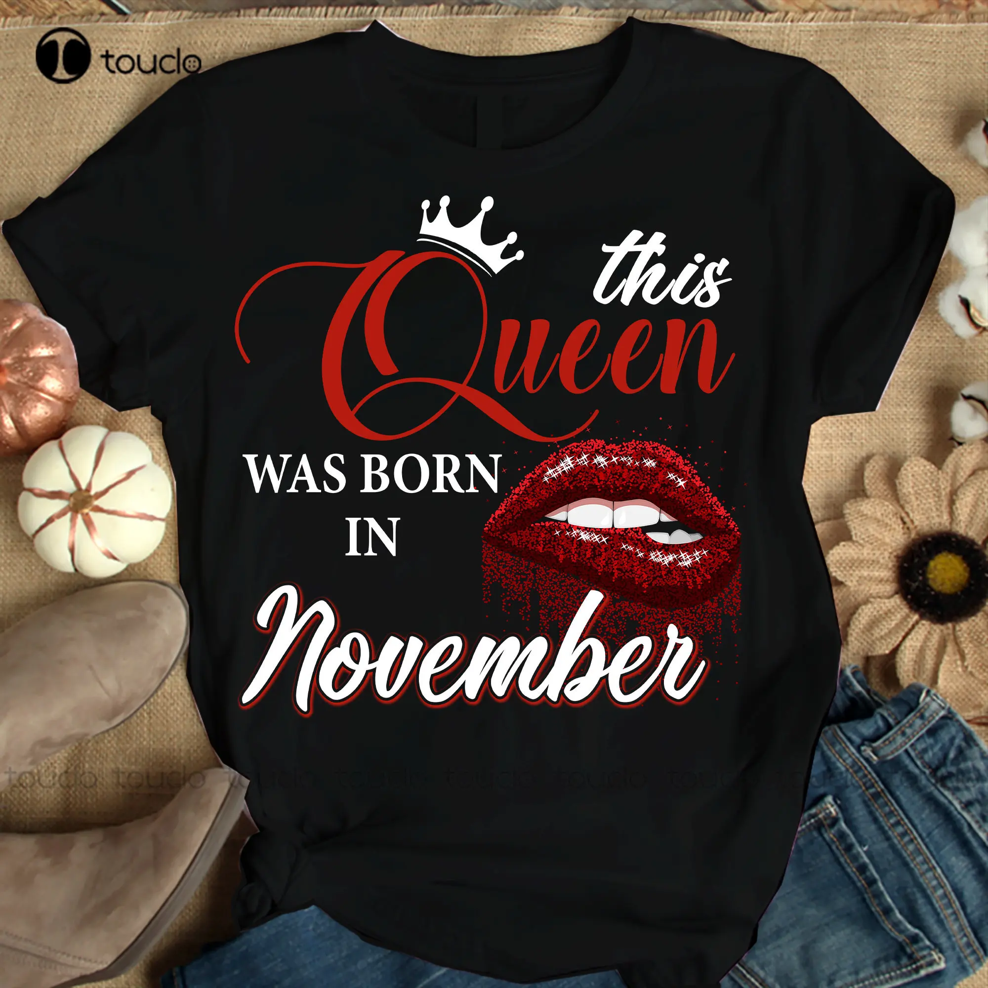 

This Queen Was Born In November Shirts Women Birthday T Shirts Summer Tops Beach T Shirts T Shirts For Men Xs-5Xl Custom Gift