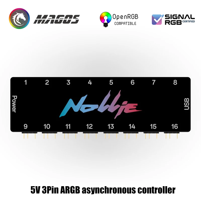 Фото Nollie Signal-RGB, концентратор управления RGB с программным обеспечением OpenRGB, асинхронный контроллер 5 В, 3 контакта для управления светодиодной подсветкой компьютерного шкафа №4