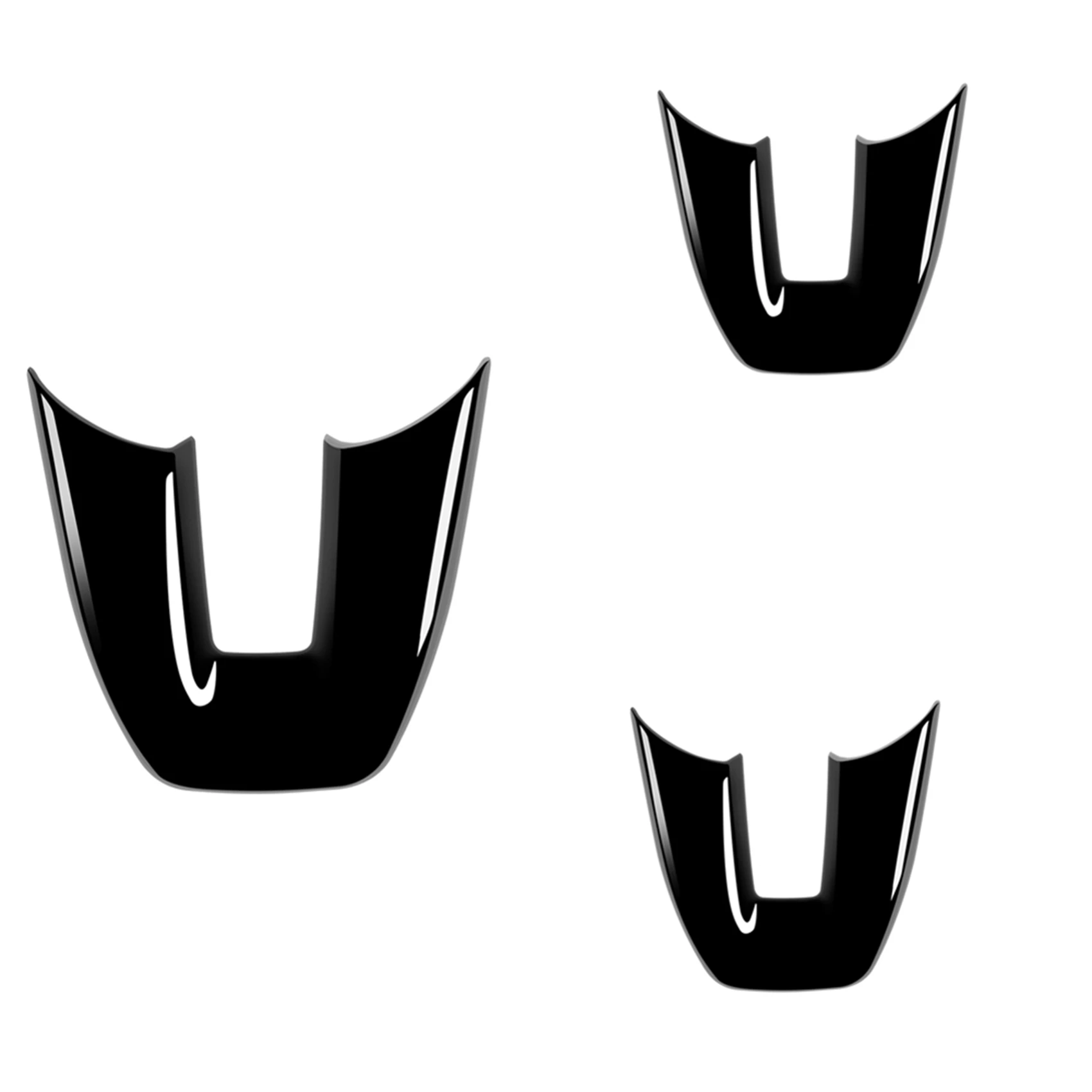 

3X Автомобильная глянцевая черная панель рулевого колеса в стиле V отделка Декоративная рамка наклейка для Honda Vezel HR-V HRV 2021 2022