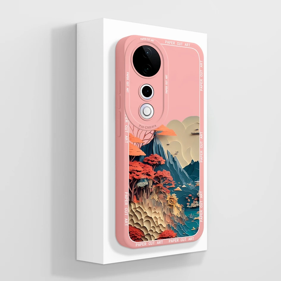 Стильный чехол для Vivo V40 Pro V40SE V40Lite Cool Sweet Style Pretty Girl Avocado Anti Drop Силиконовый корпус V40E