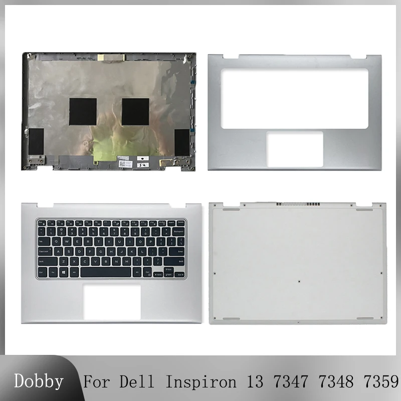 

NEW Laptop Palmrest Upper Case For Dell Inspiron 13 7347 7348 7359 Series LCD Back Cover Bottom Case C Cover 0V5CHP V5CHP Silver