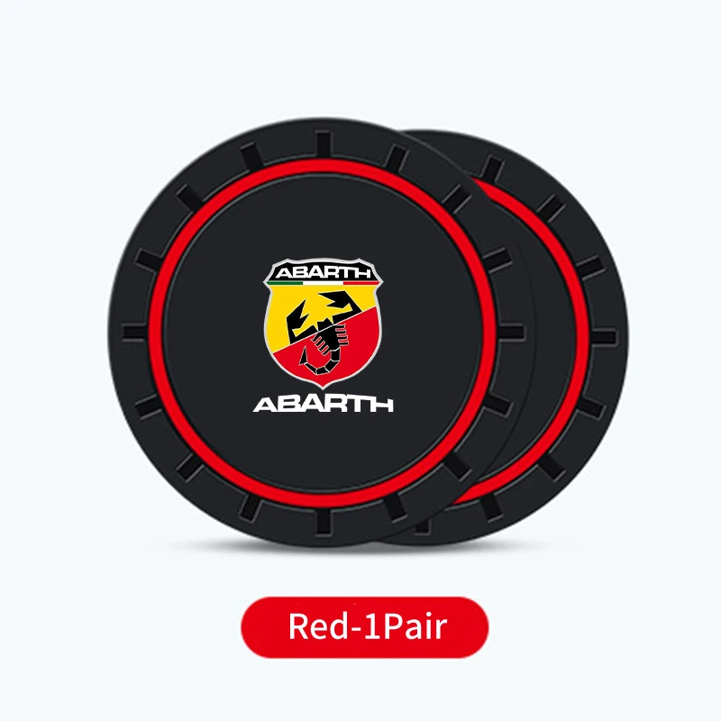 

2 шт. автомобильный силиконовый коврик для чашки с водой, противоскользящий коврик для напитков для FIAT Abarth 500 Punto Tipo Panda Ducato Stilo Fiorino Doblo Bravo