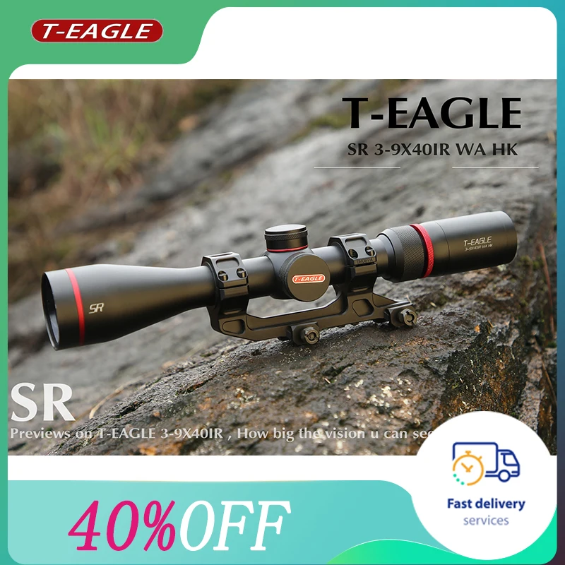 Caza Riflescopes T-EAGLE SR 3-9X40IR Tactical Hunting Scope HK Reticle Optical Sight  Weapons Accessories Fits .308 .223