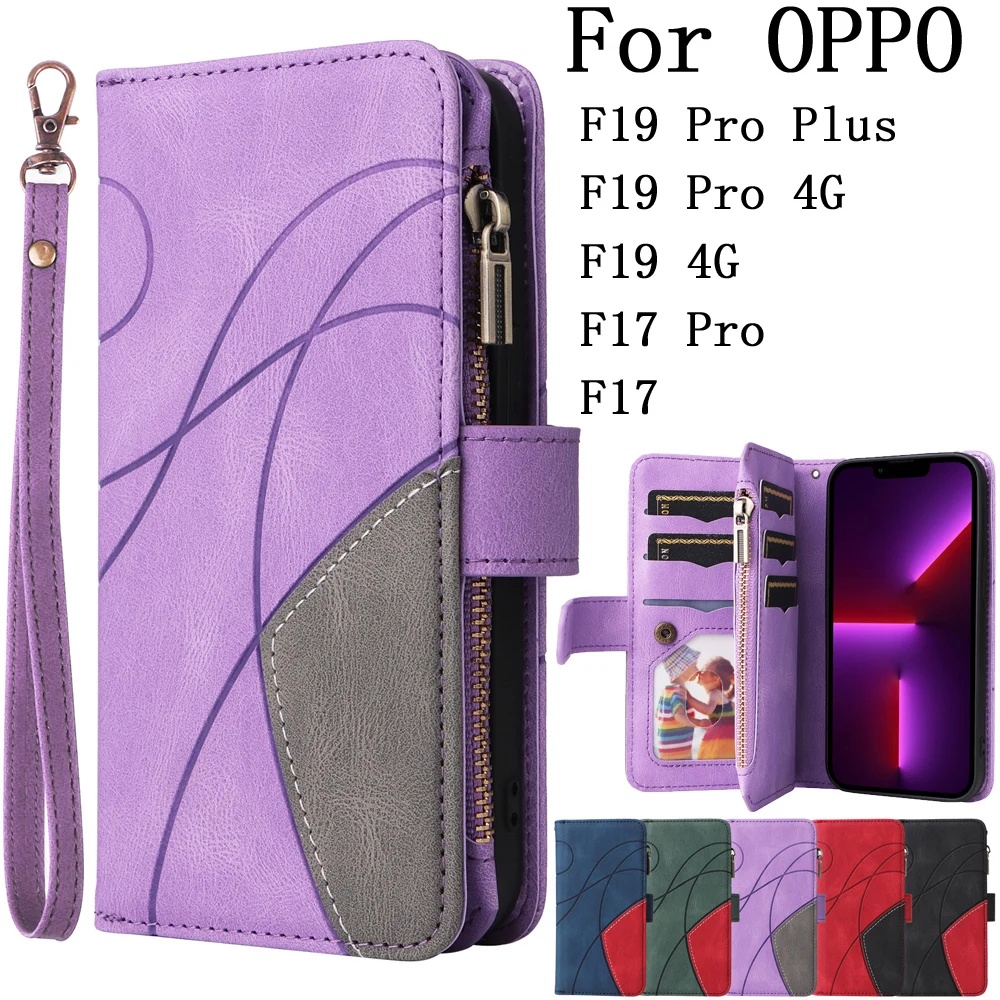 

Sunjolly Mobile Phone Cases Covers for OPPO F19 Pro Plus,F19 Pro 4G,F19 4G,F17 Pro,F17 Case Cover coque Flip Wallet