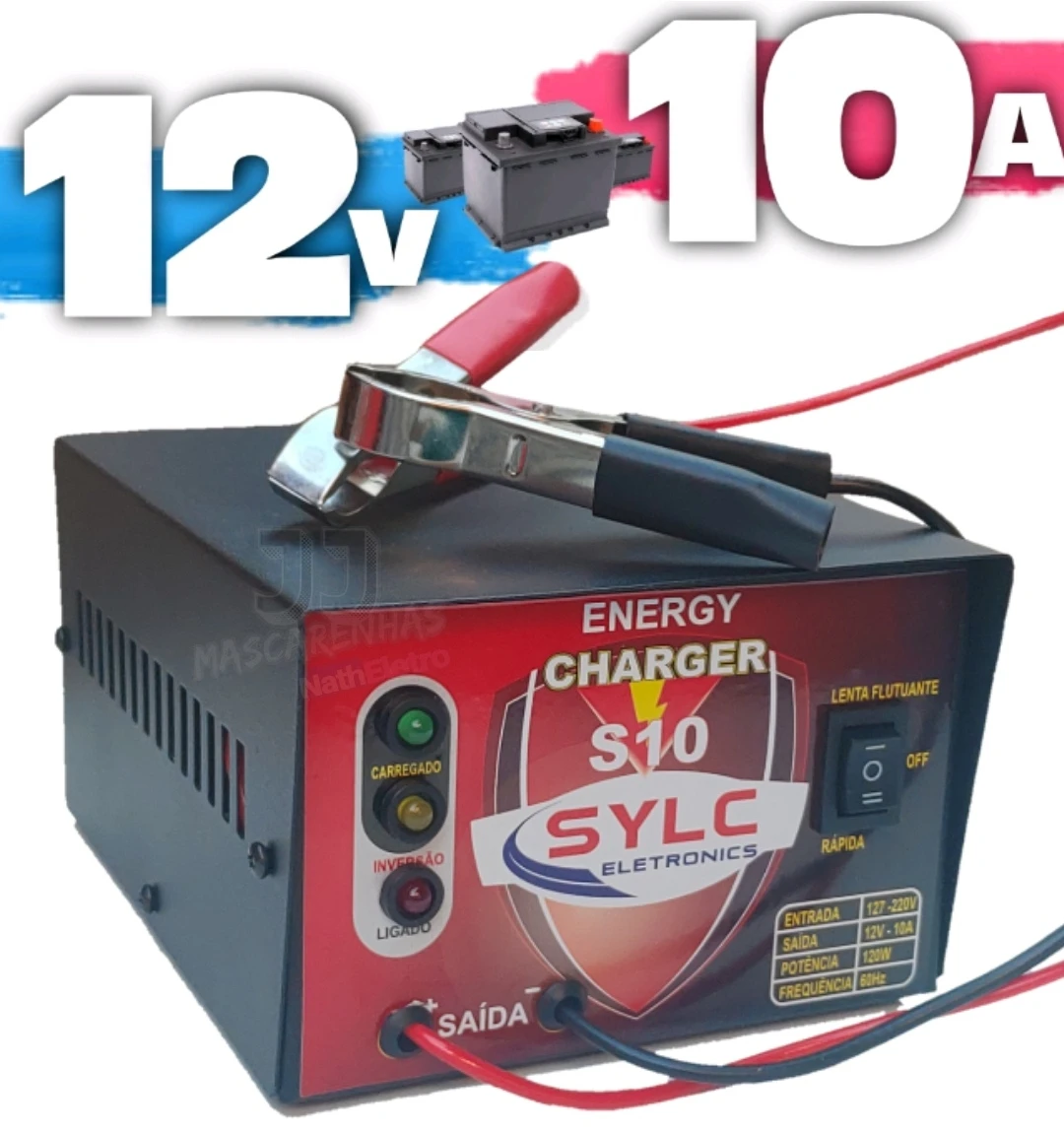 

Car charger 10A for motorcycle car Boat battery 12V