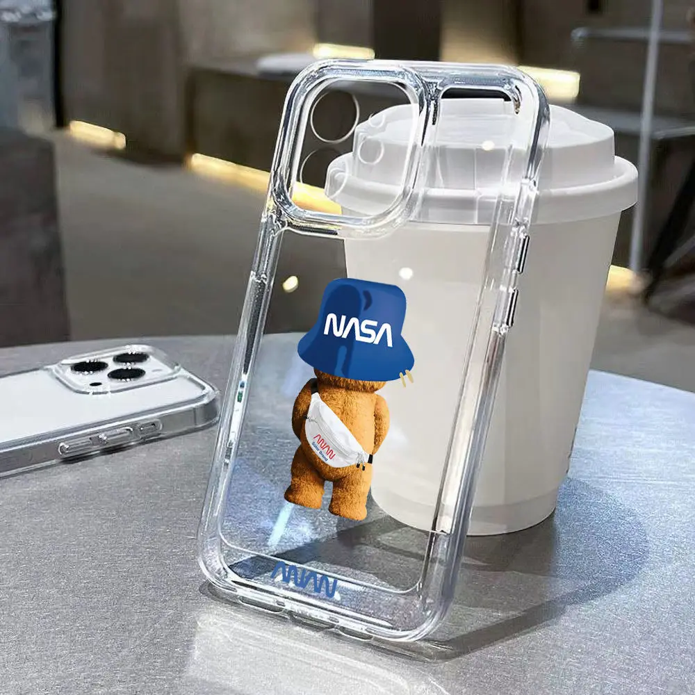 

Phone Case For IPhone 14 Plus 12 13 11 Pro Max X XR XS 7 8 Creative Cartoon Transparent Anti-fall Protection Soft Back Cover