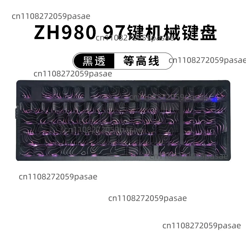 Фото Механическая клавиатура ZH980 Black Spider Web, проводная, Bluetooth, настраиваемая. №3