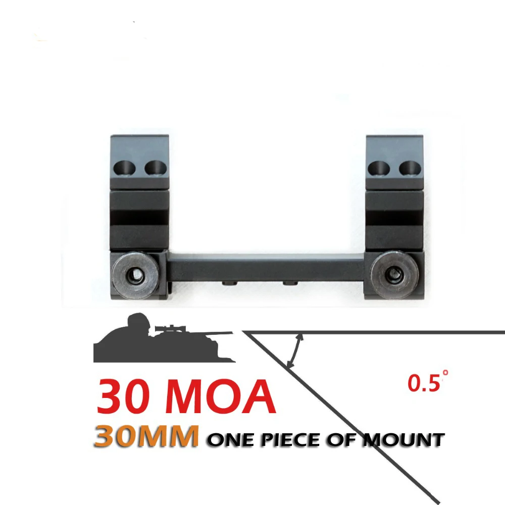

Tactical Scope Mount 30MOA Angle One Piece 30mm Mount for M4 AR15 1913 Fit Picatinny Rails Dual Rings Hunting Accessories