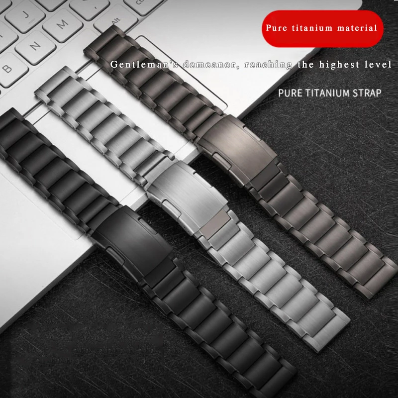 22mm applicable to Huawei gt2 watch strap intelligent three-bead titanium alloy watch strap titanium strap