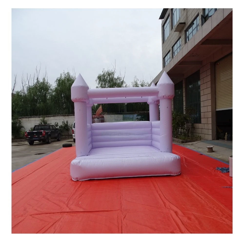 

Пастельный пурпурный Свадебный домик для прыжков, надувной белый воздушный замок heyeasyuse