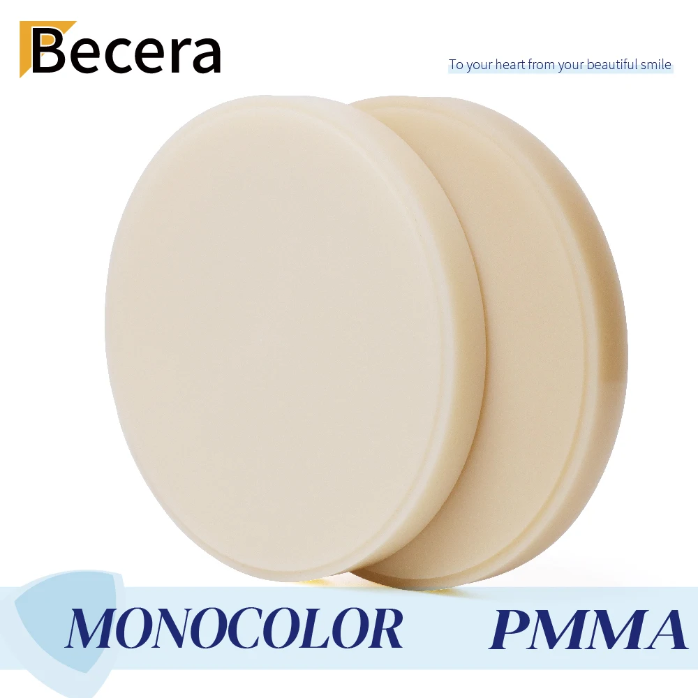 5 Pieces of Monochrome PMMA Block Thickness 18-25 MM Vita 16 Colors Temporary Restoration Resin Materials for Dental Lab CAD CAM