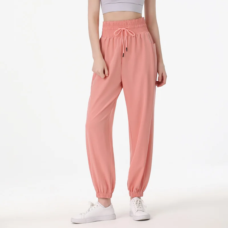 

aIo Yoga Spring/Summer Leisure Sports Pants Quick Dried Women Running Yoga Strap Loose Dance Dress Breathable Fitness Pants