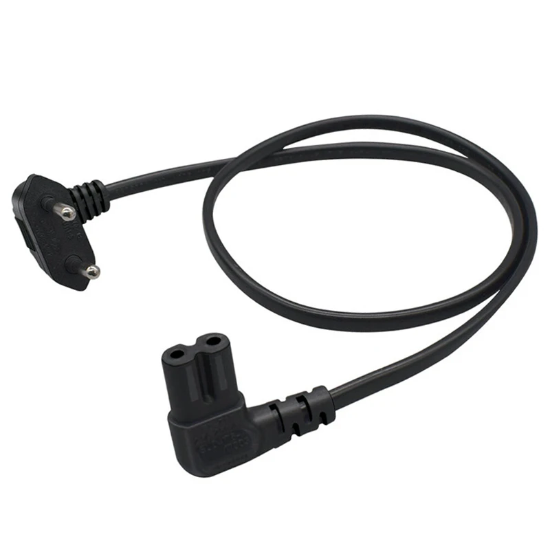 90 градусов Schuko CEE7/16 Европа 2-контактный штекер на прямоугольный кабель питания IEC