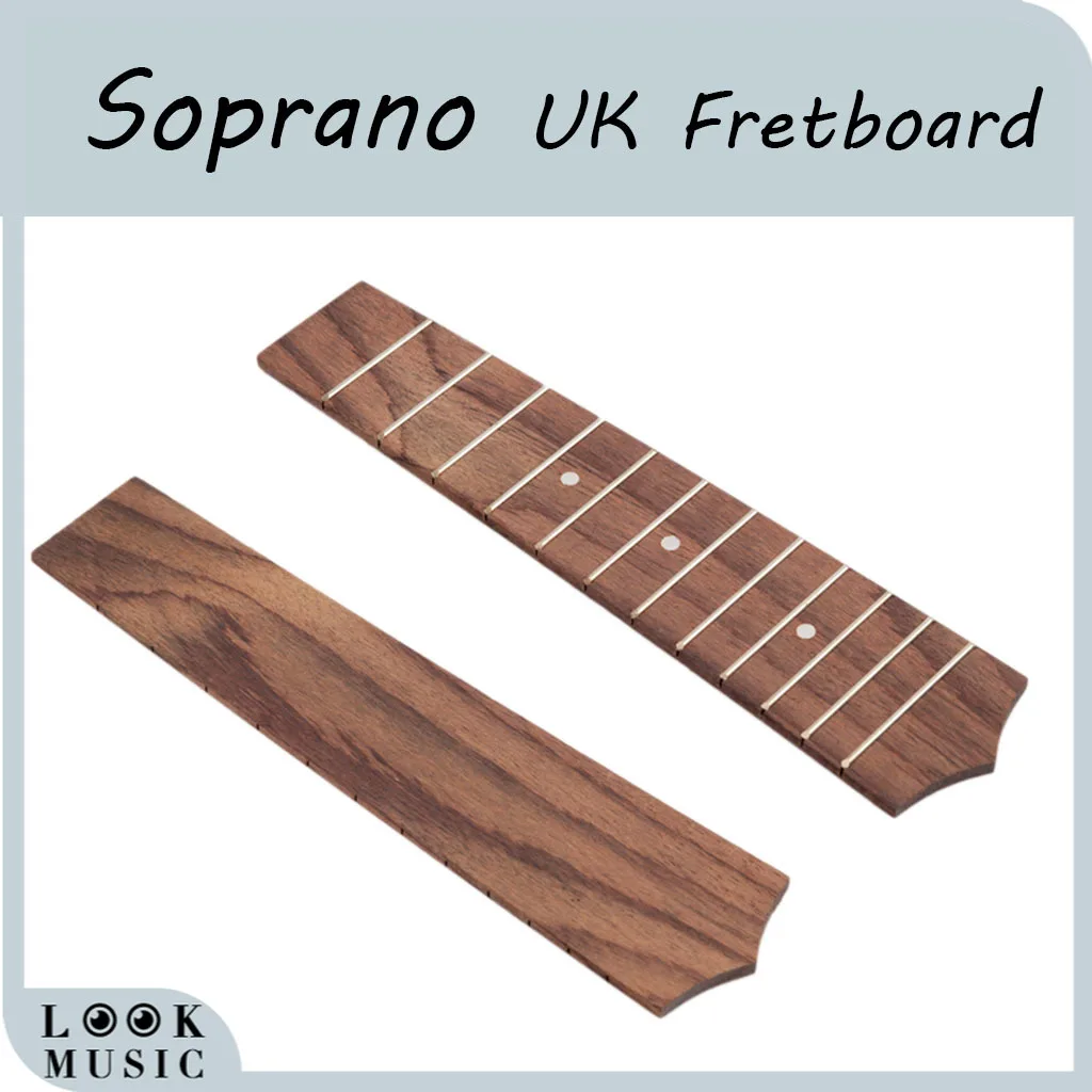 

1PC 21 Inch Soprano Ukulele Fretboard 15 Fret Hawaii Rosewood Ukulele W/ 4mm Dot Fingerboard Replacement