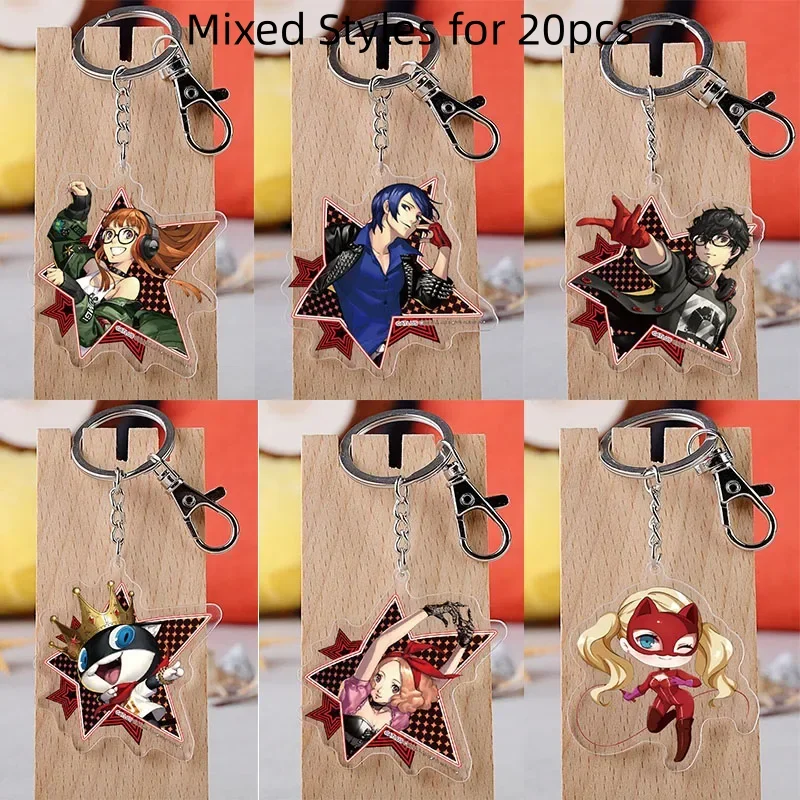 20 шт./лот брелок для ключей с изображением игры Persona 5 Рен Амимия Рюдзи Сакамото