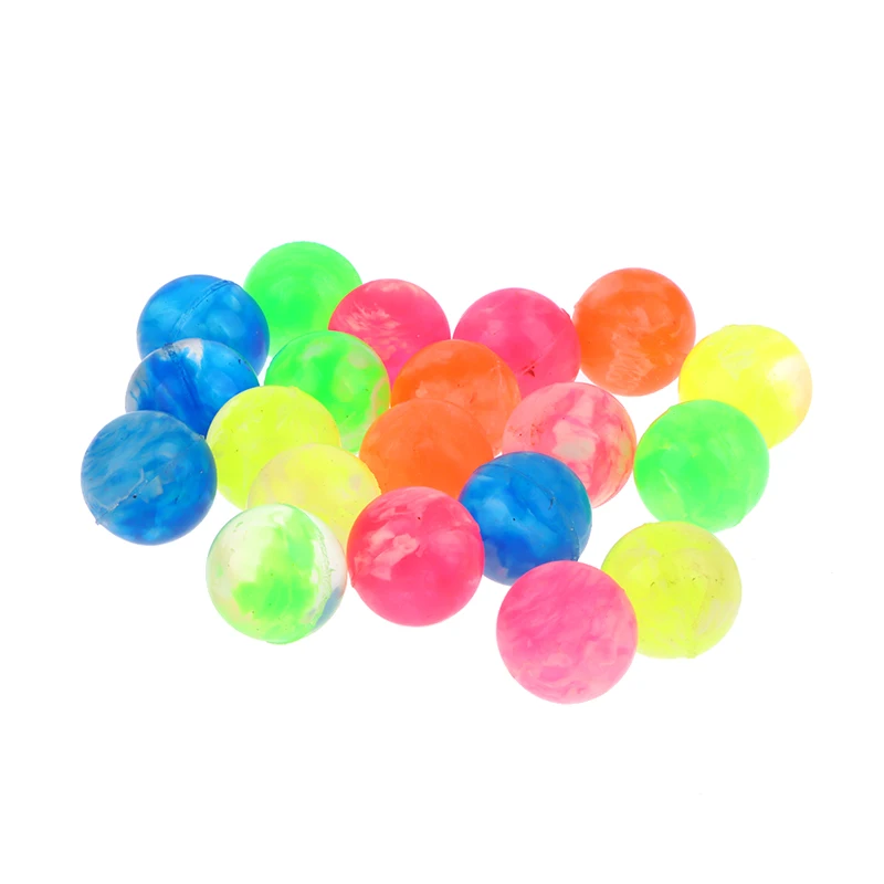 

20Pcs/lot Rubber 20mm Cloud Bouncy Balls Funny Toy Jumping Balls Mini Neon Swirl Bouncing Balls for Kids Sports Games Toy Balls