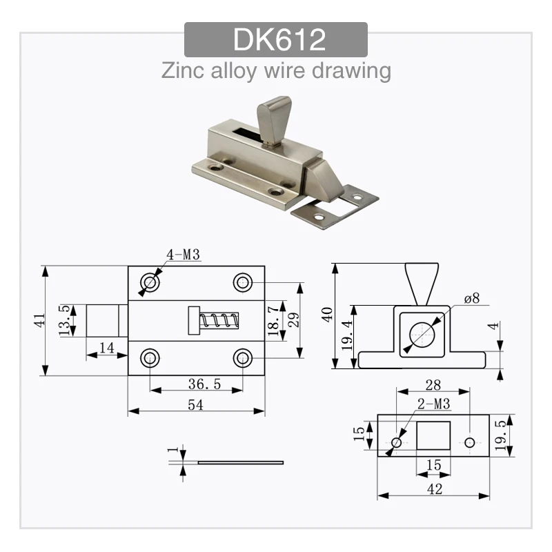 

Автоматический Дверной замок из цинкового сплава, нажимной дверной замок ударопрочного типа, блокирующий защелку для открытия двери