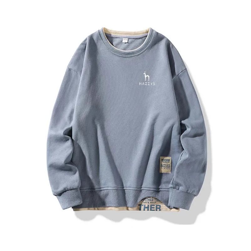 Men HAZZYS Golf Hoodies Hip Hop Spring Winter Loose Pullover Streetwear O-Neck Casual Men's Sweatshirt Wear