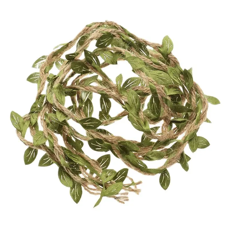 

5 M/ 10M Artificial Leaves hemp rope wedding party decoration linen rope photo wall jewelry hemp rope flower crafts