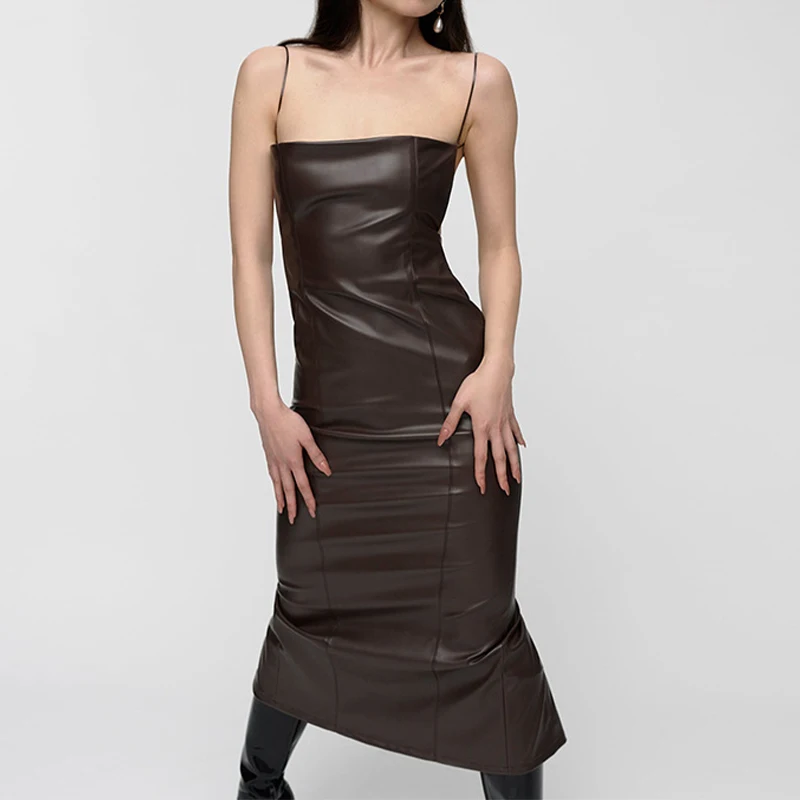 BKLD Платье-футляр из искусственной кожи