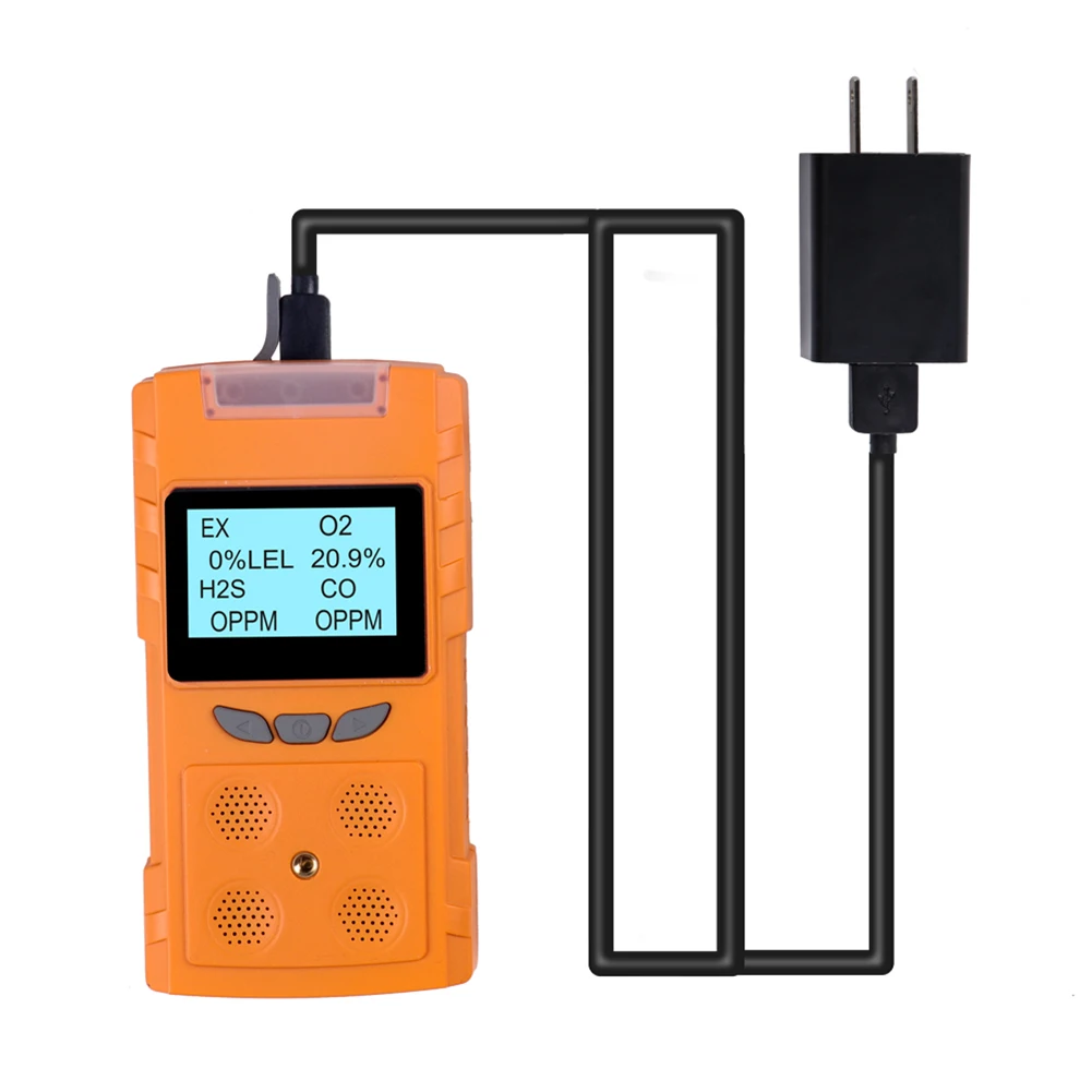 

Multi Gas Detector Gas Meter O2 CO H2S EX 4 in 1 Oxygen Hydrogen Sulfide Carbon Monoxide Combustible Gas Leak Detector
