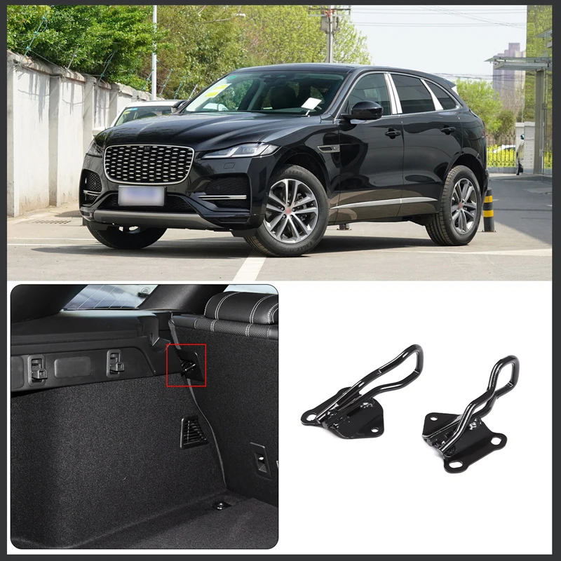 For Jaguar F-PACE/Land Rover Velar Aluminum Alloy Black Car Rear Seat Back Adjustment Bracket Interior Decoration Accessories